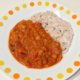 （豆）豆と野菜のトマトカレー煮